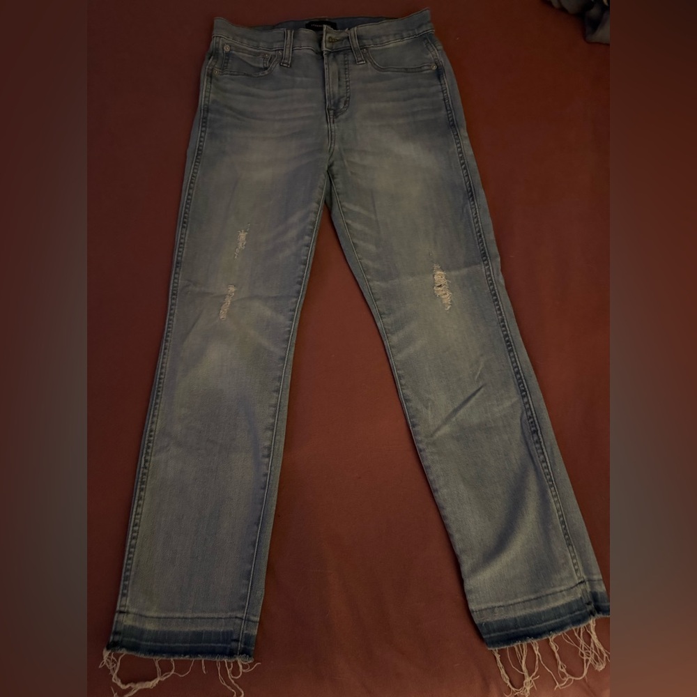 Distressed Blue Jeans